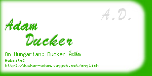 adam ducker business card